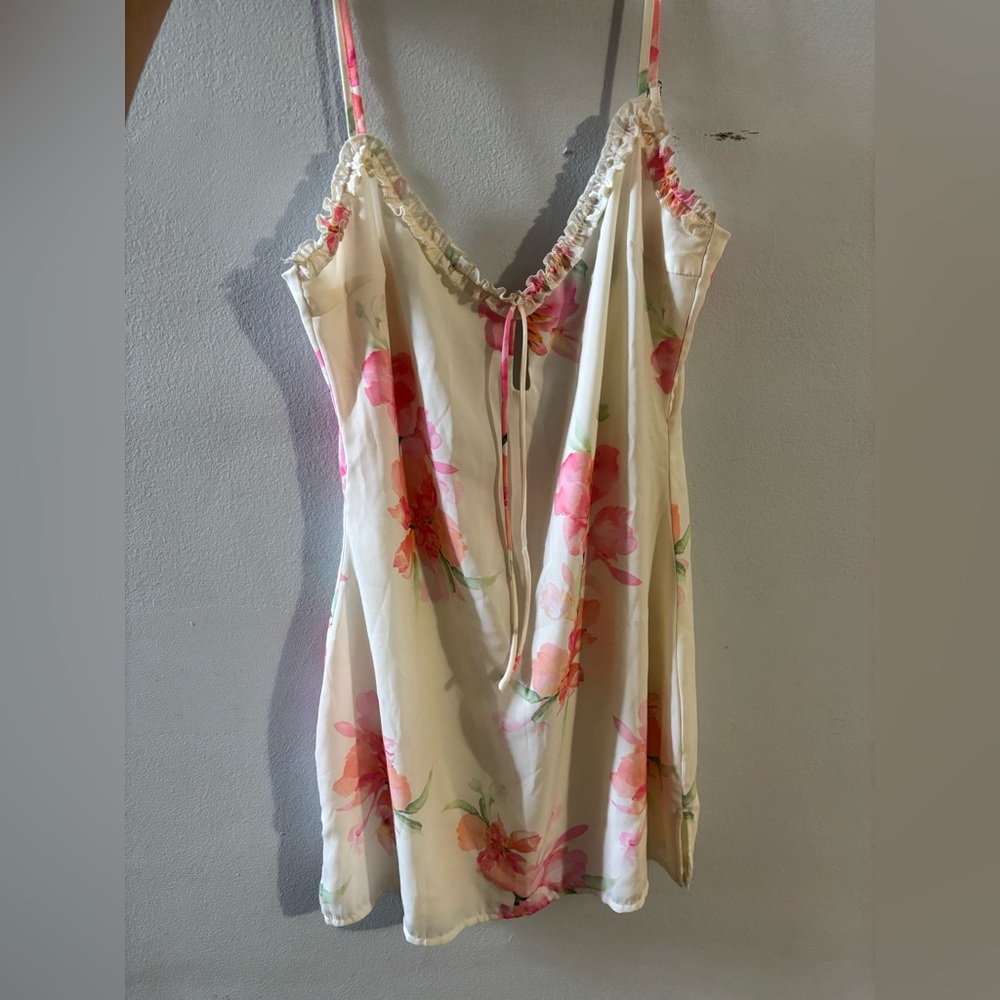 White Fox Floral Slip Dress